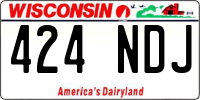 WI license plate 424NDJ