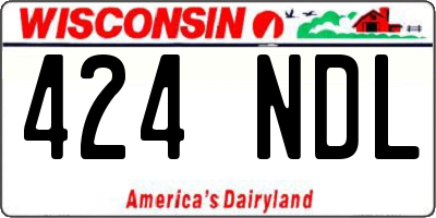 WI license plate 424NDL