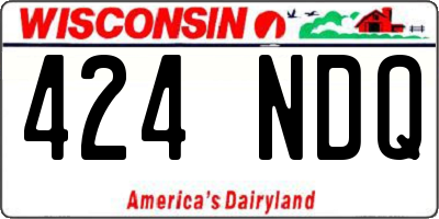 WI license plate 424NDQ