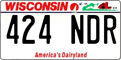 WI license plate 424NDR