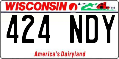 WI license plate 424NDY