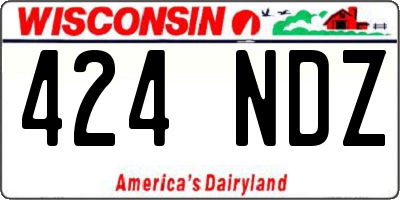 WI license plate 424NDZ