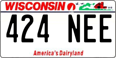 WI license plate 424NEE