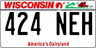 WI license plate 424NEH