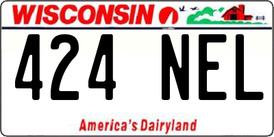 WI license plate 424NEL