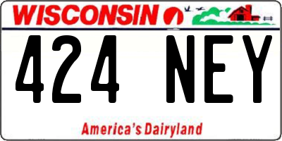 WI license plate 424NEY