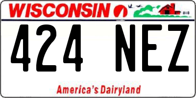 WI license plate 424NEZ