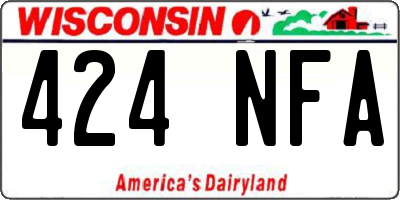 WI license plate 424NFA