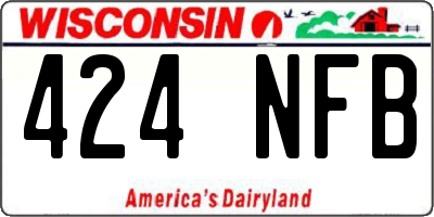 WI license plate 424NFB