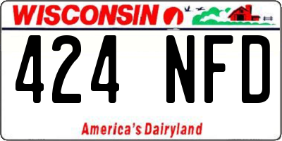 WI license plate 424NFD