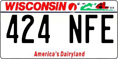 WI license plate 424NFE