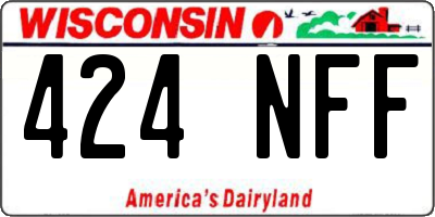 WI license plate 424NFF
