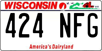 WI license plate 424NFG