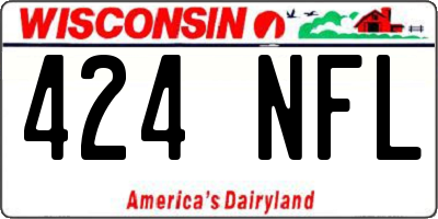 WI license plate 424NFL
