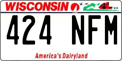 WI license plate 424NFM