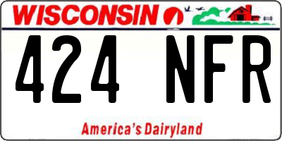 WI license plate 424NFR