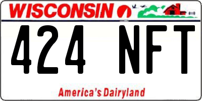 WI license plate 424NFT
