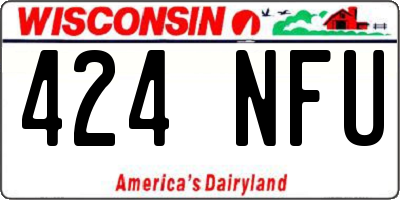 WI license plate 424NFU