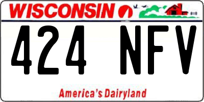 WI license plate 424NFV