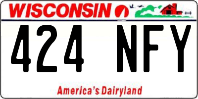 WI license plate 424NFY