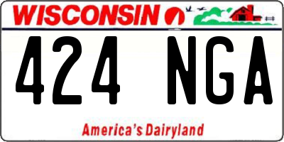 WI license plate 424NGA