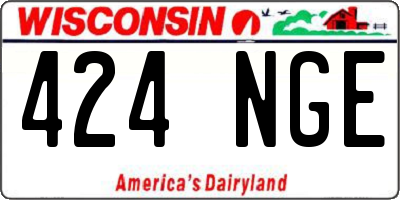 WI license plate 424NGE