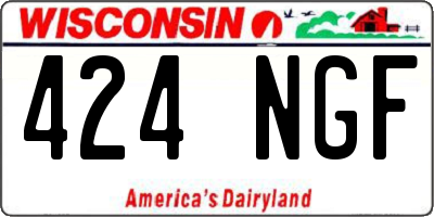 WI license plate 424NGF