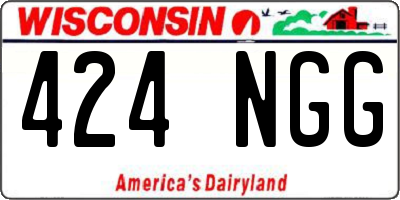 WI license plate 424NGG
