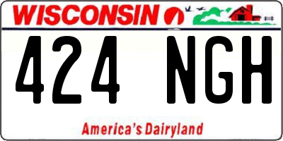 WI license plate 424NGH