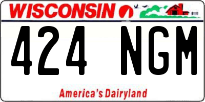 WI license plate 424NGM