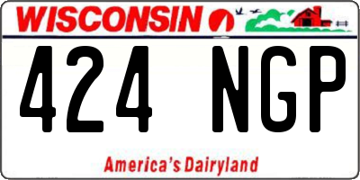 WI license plate 424NGP