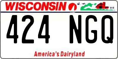 WI license plate 424NGQ