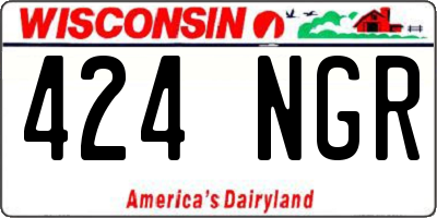 WI license plate 424NGR