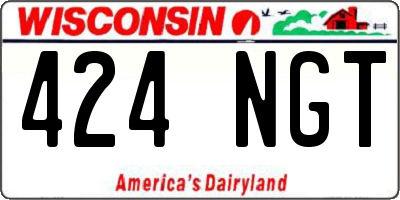WI license plate 424NGT