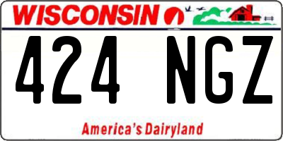 WI license plate 424NGZ