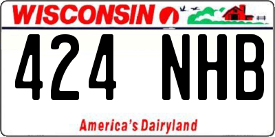 WI license plate 424NHB