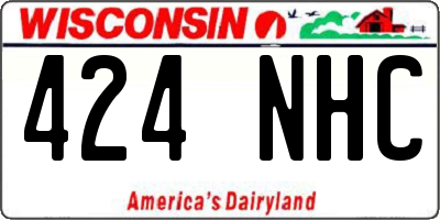WI license plate 424NHC