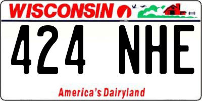 WI license plate 424NHE