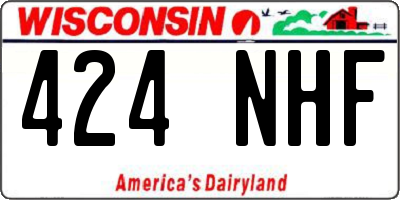 WI license plate 424NHF