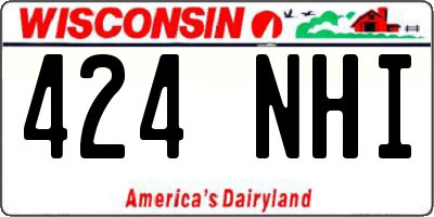 WI license plate 424NHI