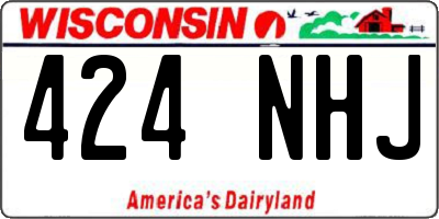 WI license plate 424NHJ