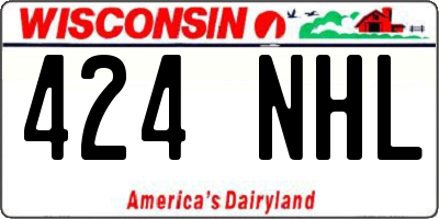 WI license plate 424NHL