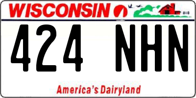 WI license plate 424NHN
