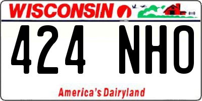 WI license plate 424NHO