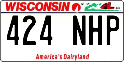 WI license plate 424NHP
