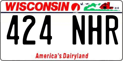 WI license plate 424NHR