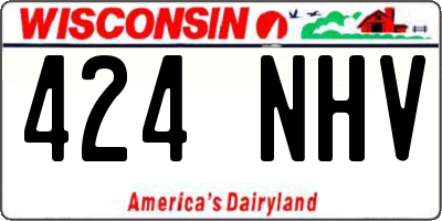WI license plate 424NHV