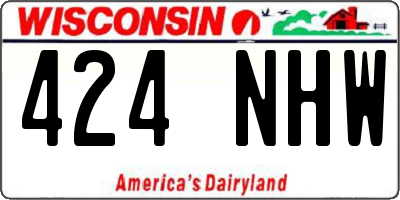 WI license plate 424NHW