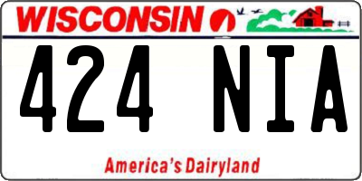 WI license plate 424NIA