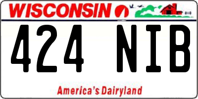 WI license plate 424NIB